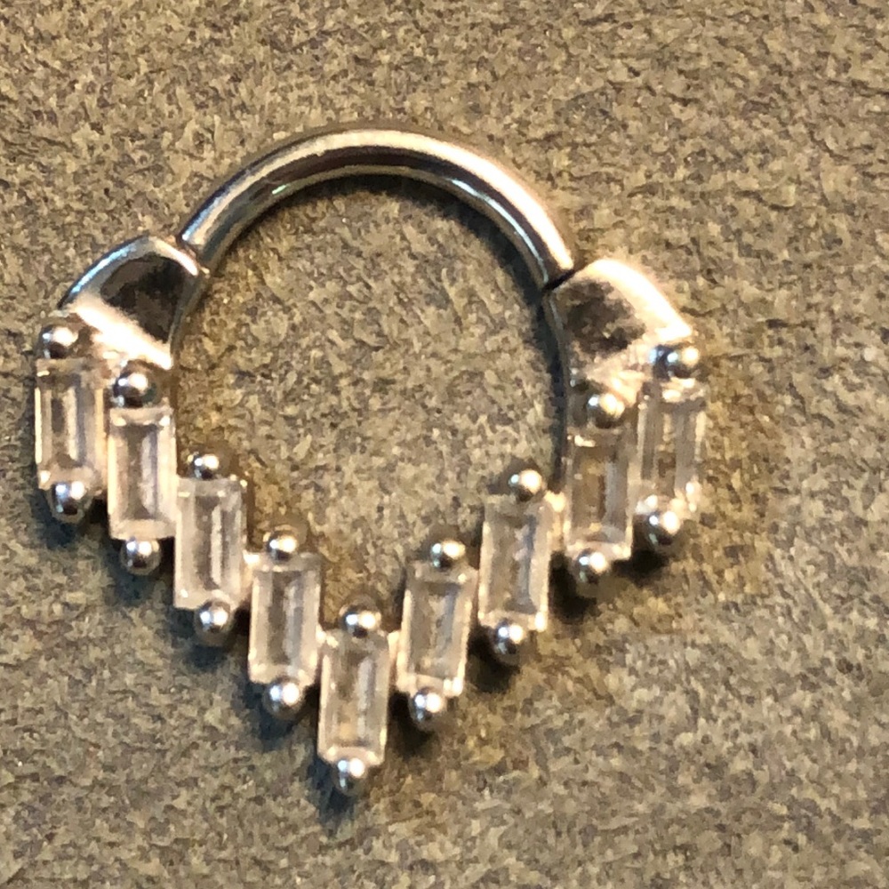 White gold and CZ baguette cascade by BVLA